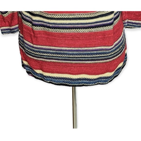 LRL Lauren Ralph Lauren Red Striped Sweater Size Small - Picture 4 of 9